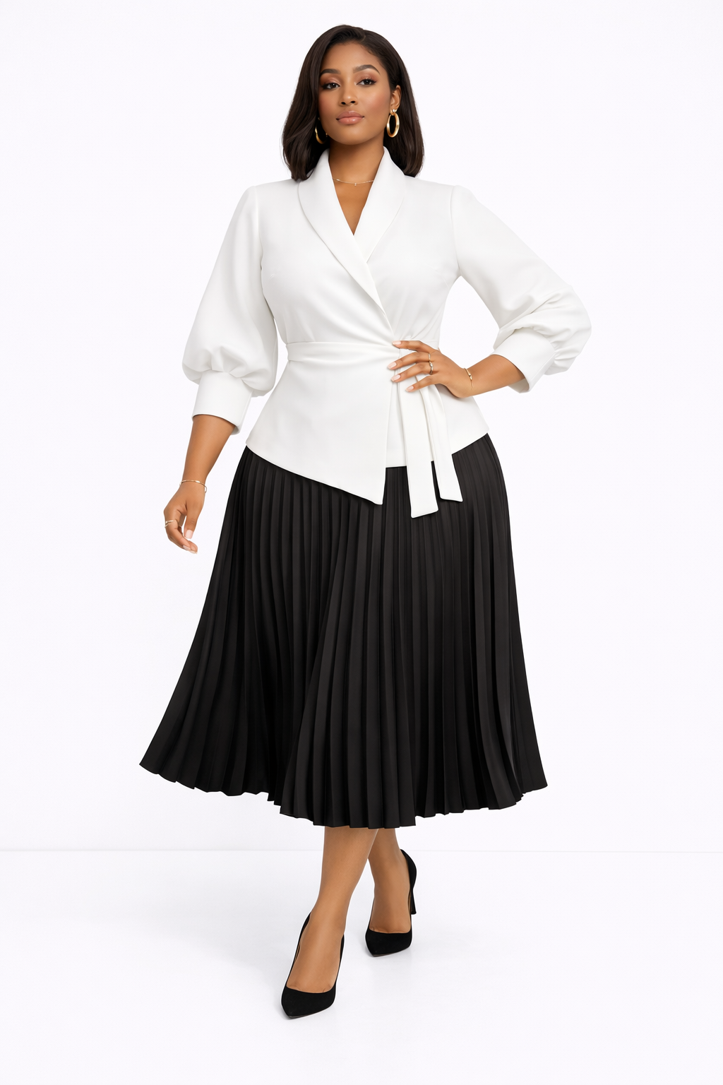 Ensemble Élégance Plissée – Collection Signature