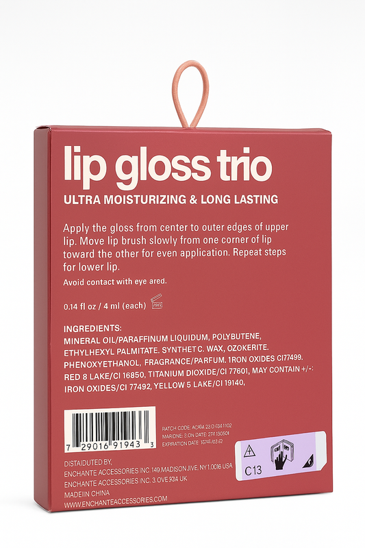 Lip Gloss Trio – Coffret 3 Gloss Hydratants