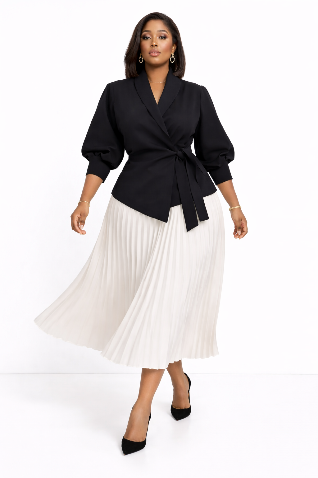 Ensemble Élégance Plissée – Collection Signature