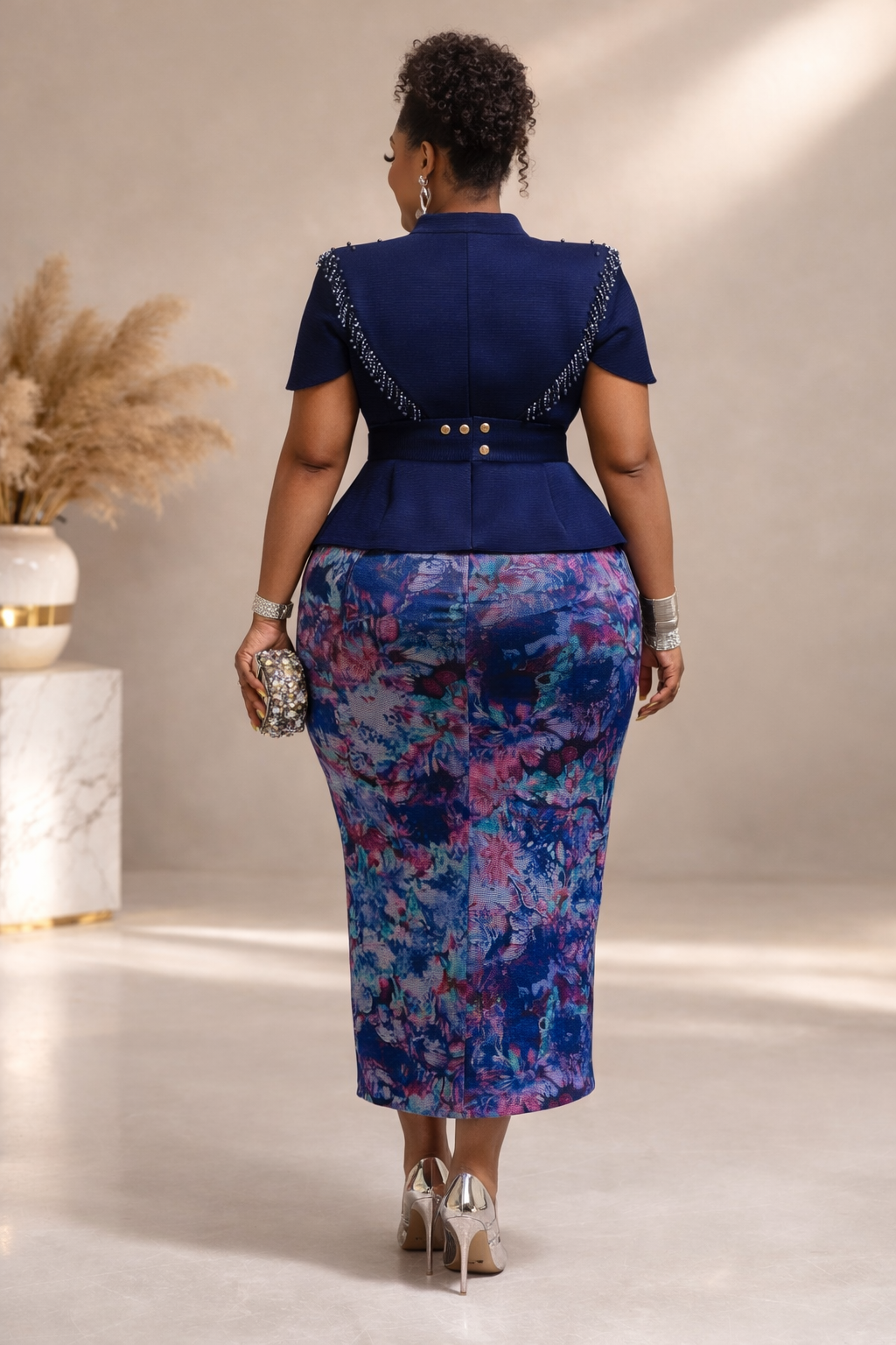 Ensemble Royal Élégance – Jupe & Top Couture