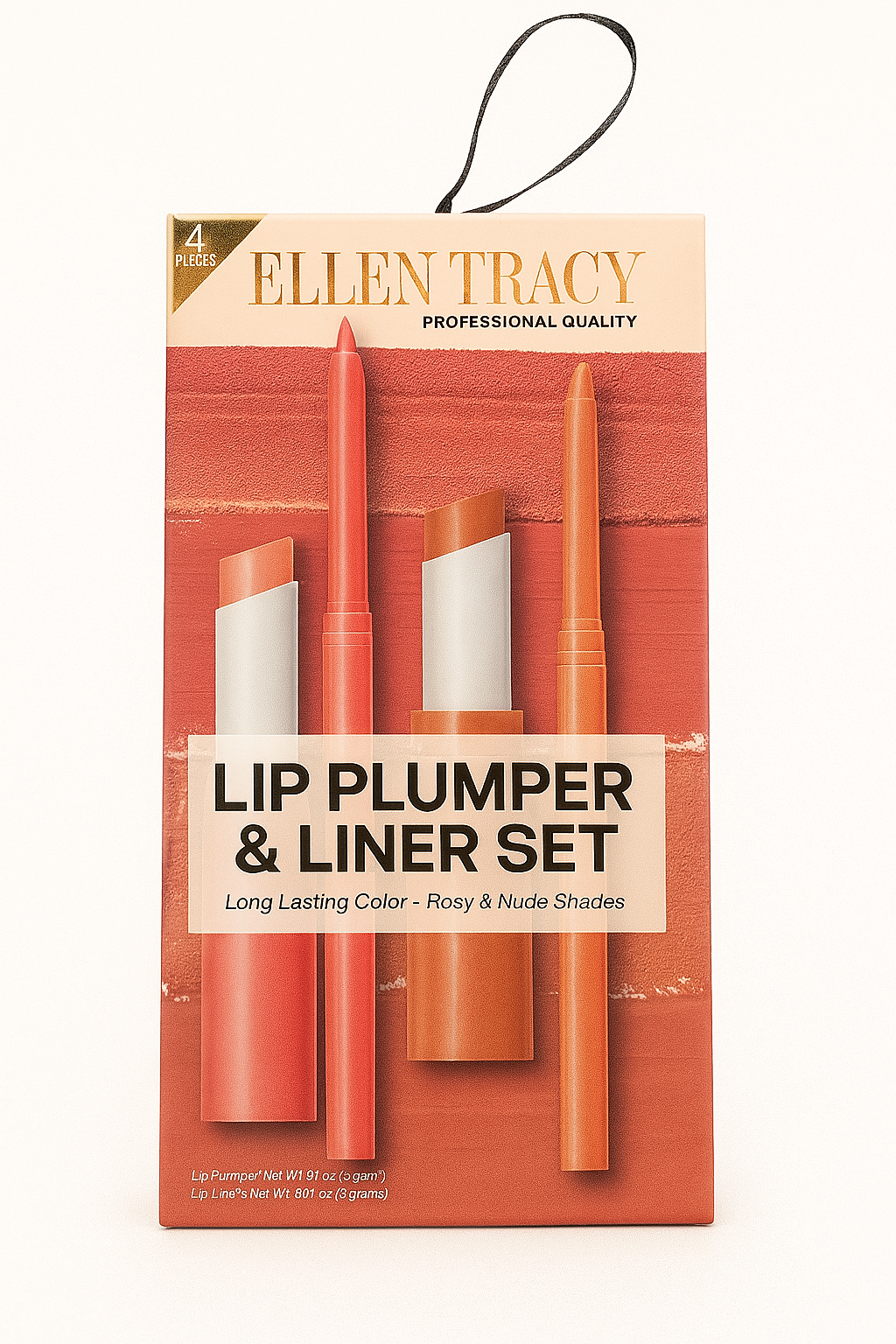 Ellen Tracy – Kit Lèvres Volume & Définition (4 pièces)