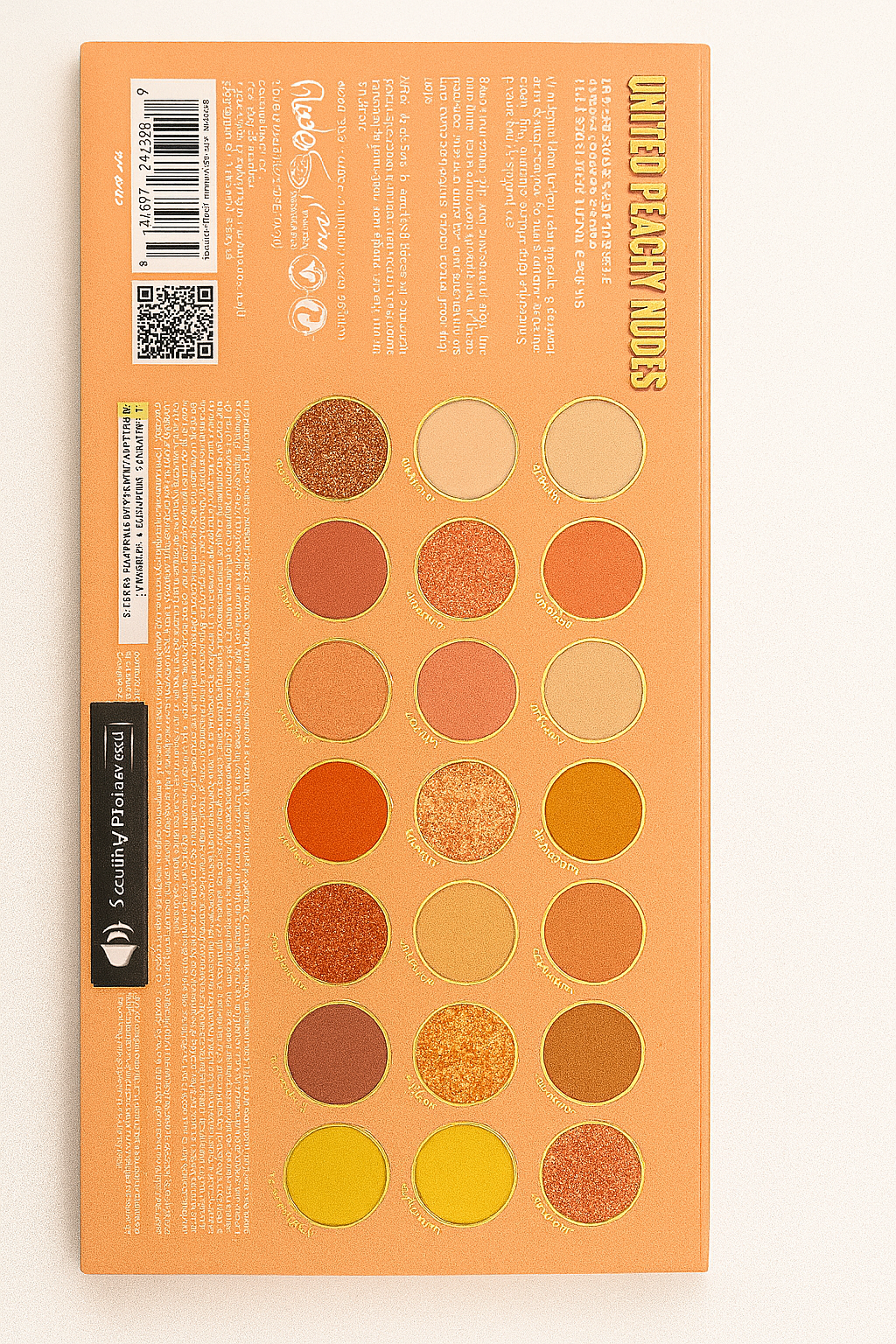🧡 Palette de Fards à Paupières – United Peachy Nudes | Rude Cosmetics
