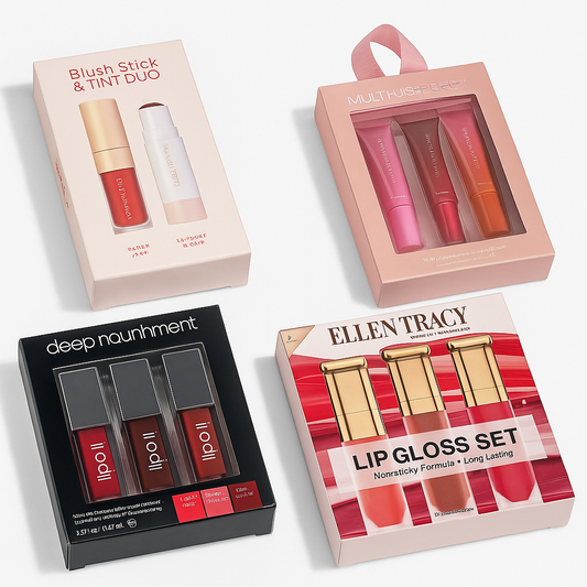 Coffret Éclat Intense – Visage & Lèvres (4 produits ELLEN TRACY)