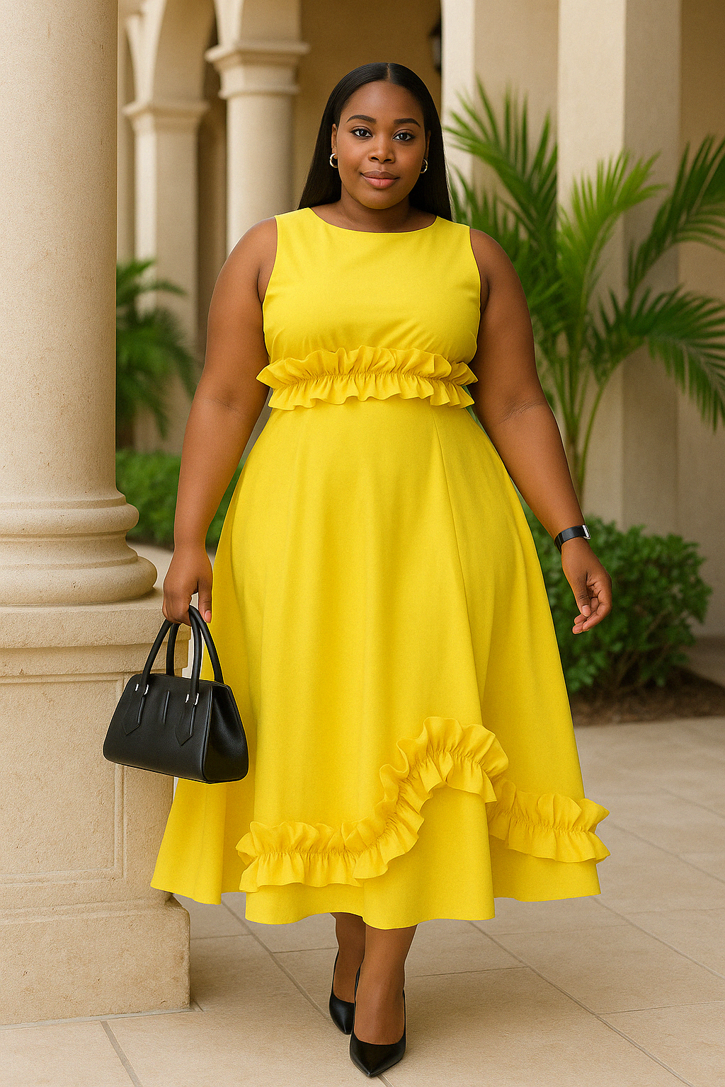 Robe Malsa Soleil Ruffle